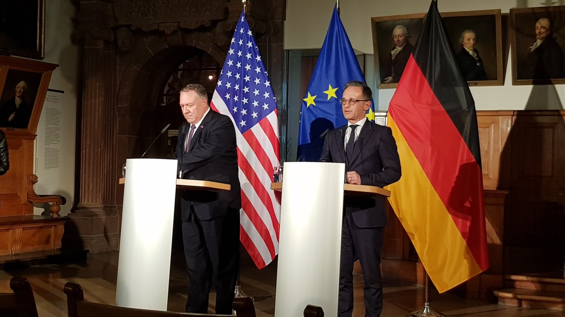 US-Außenminister Mike Pompeo und der deutsche Außenminister Heiko Maas (SPD) in Leipzig.